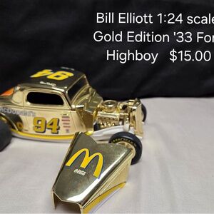 Nascar Gold and Blue Diecast Model Car